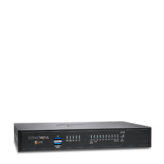 Picture of SonicWall TZ670 GEN6 Firewall Replacement with APSS 
